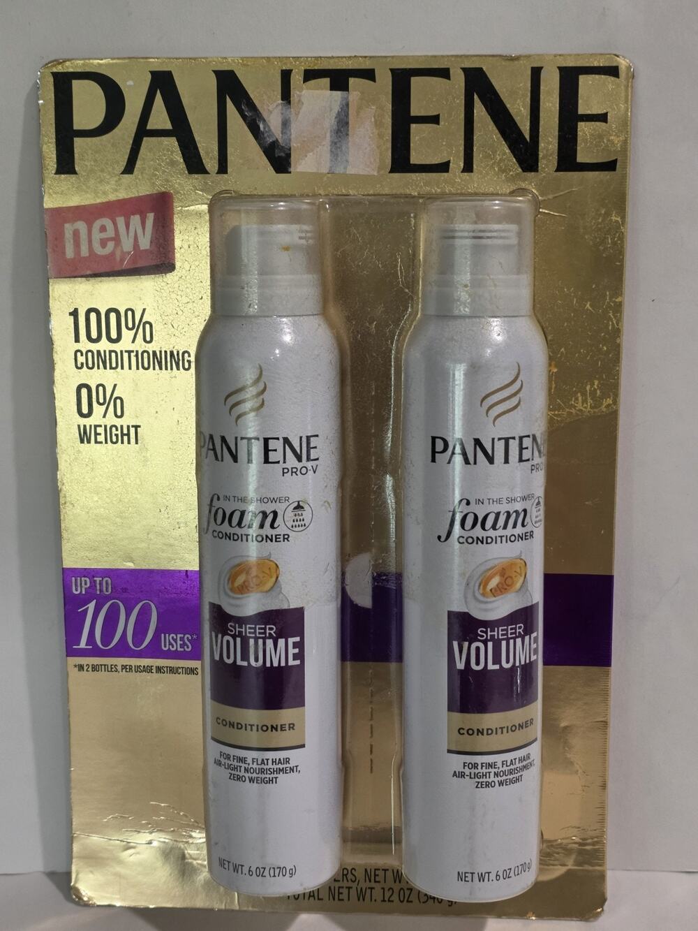 Pantene Pro-V In The Shower Foam Conditioner 6 oz 2 Pack DISCONTINUED NEW SEALED